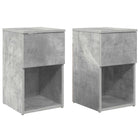 Bedside cabinet 2 pcs Concrete grey 29 x 31.5 x 49 cm Engineered wood