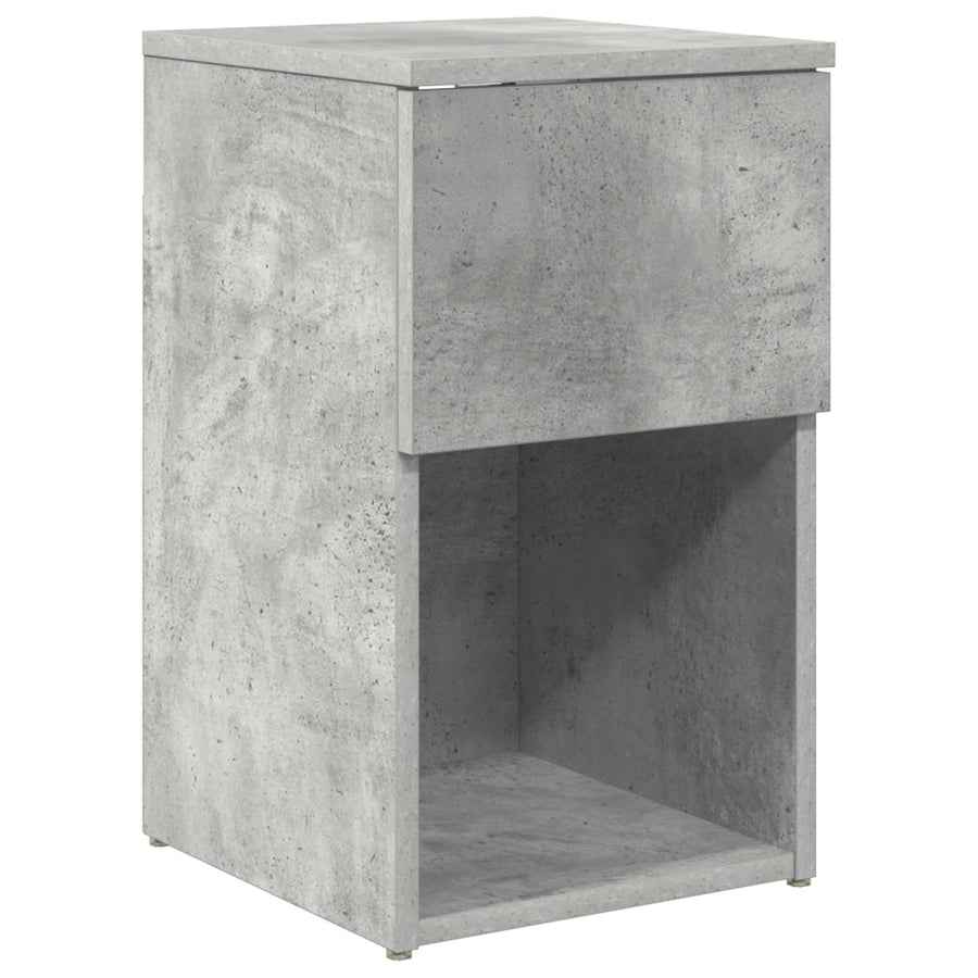 Bed kast 2 pcs Betongrijs 29 x 31,5 x 49 cm Bewerkt hout