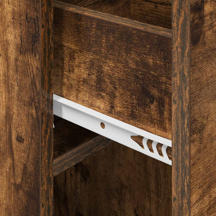 Bed kast Gerookt eiken 29 x 31,5 x 49 cm Bewerkt hout