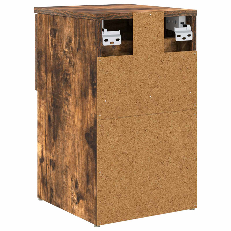 Bed kast Gerookt eiken 29 x 31,5 x 49 cm Bewerkt hout