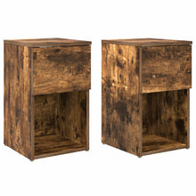 Bed kast 2 pcs Gerookt eiken 29 x 31,5 x 49 cm Bewerkt hout