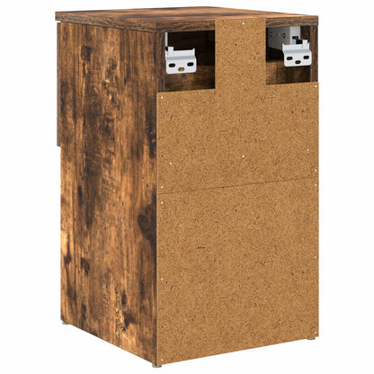 Bed kast 2 pcs Gerookt eiken 29 x 31,5 x 49 cm Bewerkt hout