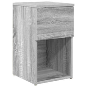 Nachtkastje grijs sonoma 29x31,5x49 cm bewerkt hout