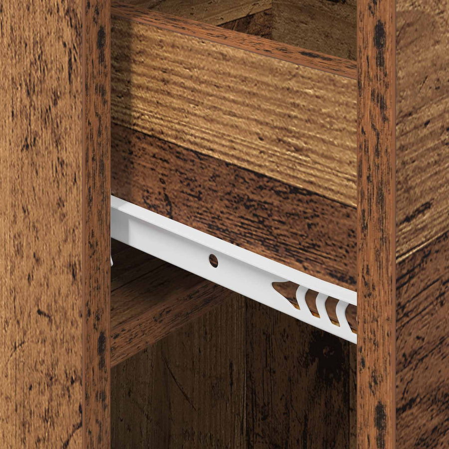 Bed kast Oud hout 29 x 31,5 x 49 cm Bewerkt hout