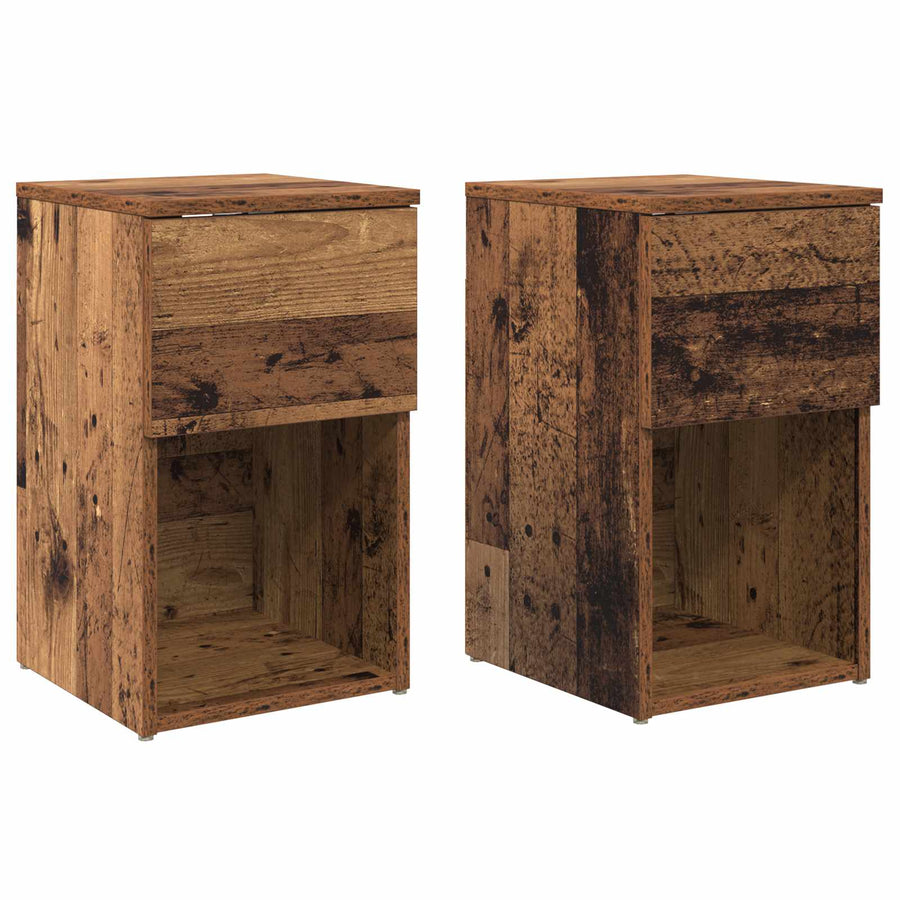 Bed kast 2 pcs Oud hout 29 x 31,5 x 49 cm Bewerkt hout