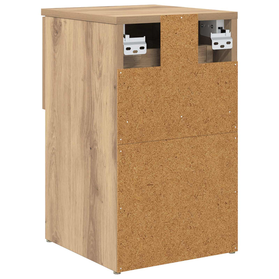 Bed kast Artisanaal eiken 29 x 31,5 x 49 cm Bewerkt hout