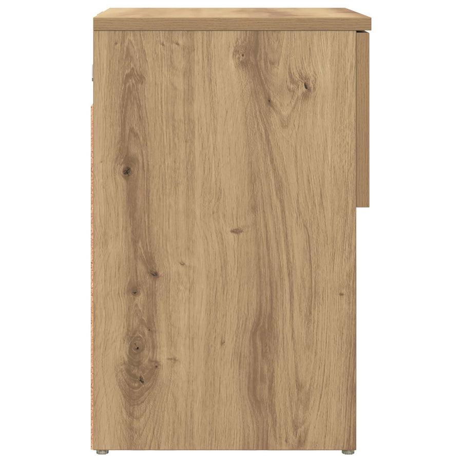 Bed kast Artisanaal eiken 29 x 31,5 x 49 cm Bewerkt hout