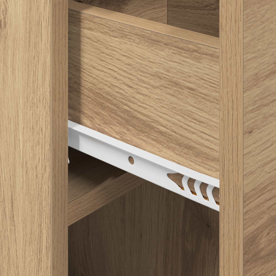 Bed kast 2 pcs Artisanaal eiken 29 x 31,5 x 49 cm Bewerkt hout