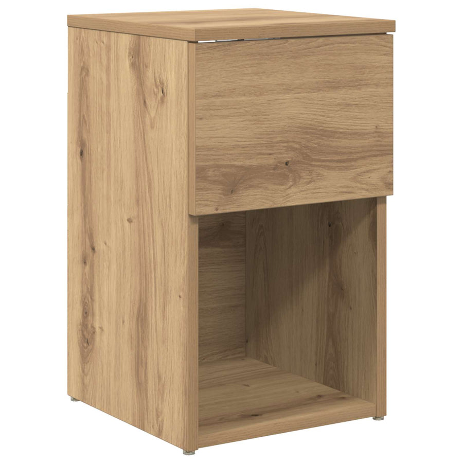 Bed kast 2 pcs Artisanaal eiken 29 x 31,5 x 49 cm Bewerkt hout
