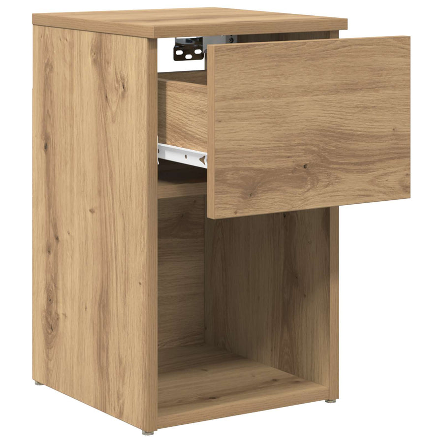 Bed kast 2 pcs Artisanaal eiken 29 x 31,5 x 49 cm Bewerkt hout