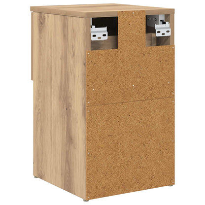 Bed kast 2 pcs Artisanaal eiken 29 x 31,5 x 49 cm Bewerkt hout