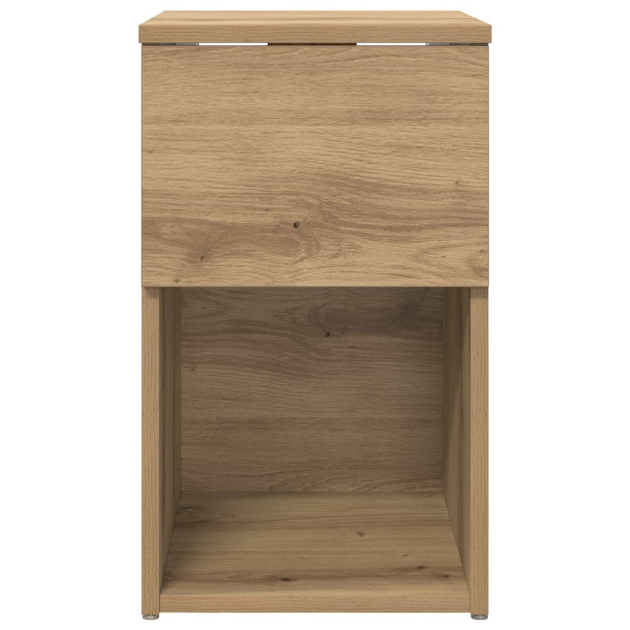 Bed kast 2 pcs Artisanaal eiken 29 x 31,5 x 49 cm Bewerkt hout