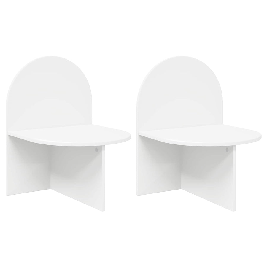 Nachtkastje 2 pcs Wit 48 x 49 x 65 cm Geconstrueerd hout