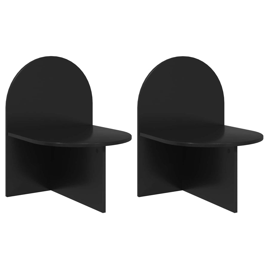Nachtkastje 2 pcs Zwart eiken 48 x 49 x 65 cm