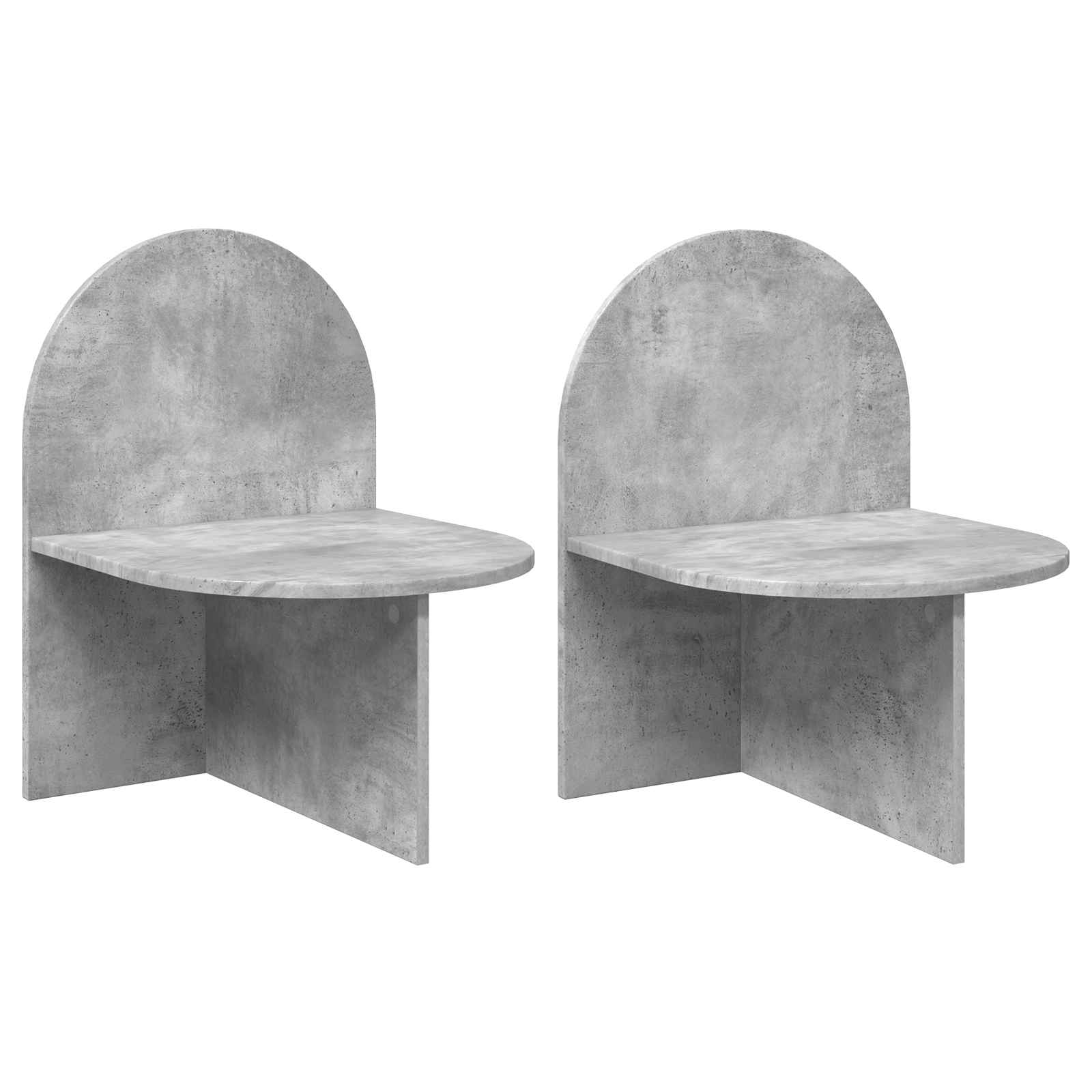 Nachtkastje 2 pcs Betongrijs 48 x 49 x 65 cm Geconstrueerd hout