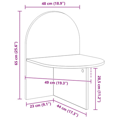 Nachtkastje 2 pcs Betongrijs 48 x 49 x 65 cm Geconstrueerd hout