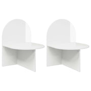 Nachtkastje 2 stuks hoogglans wit 48x49x65 cm