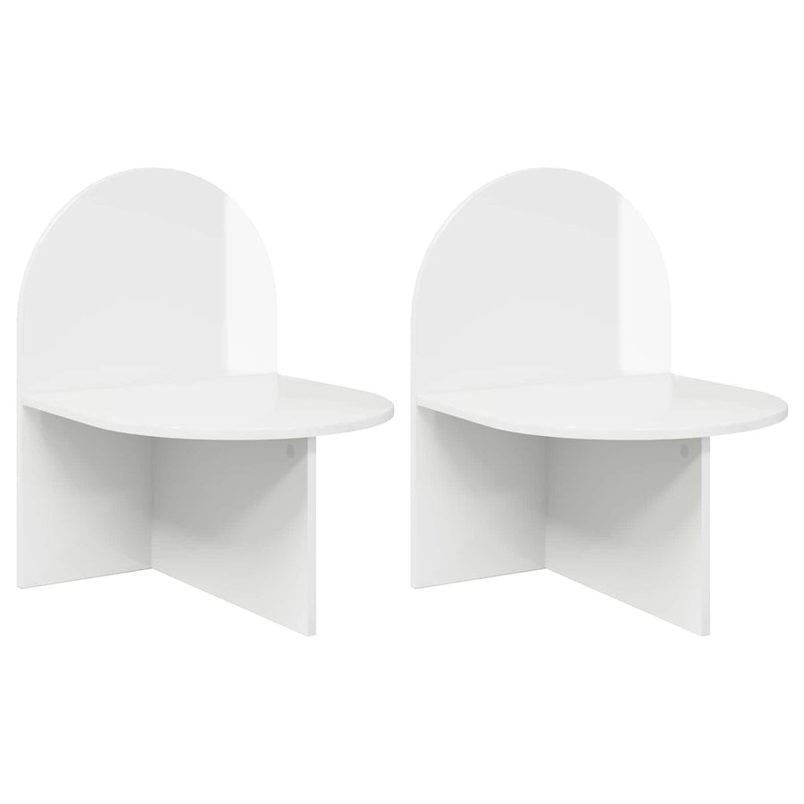 Nachtkastje 2 pcs Hoogglans Wit 48 x 49 x 65 cm