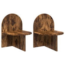 Nachtkastje 2 pcs Gerookt eiken 48 x 49 x 65 cm