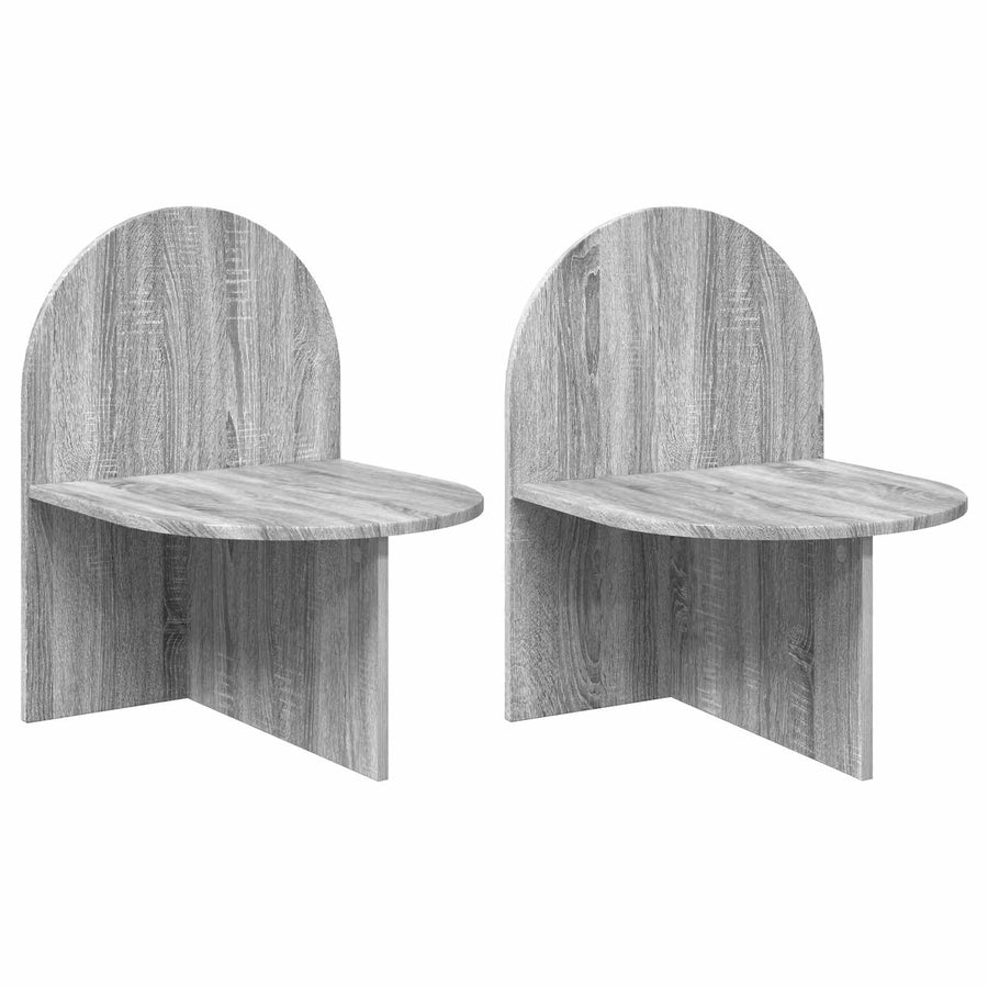 Nachtkastje 2 pcs Grijs sonoma 48 x 49 x 65 cm