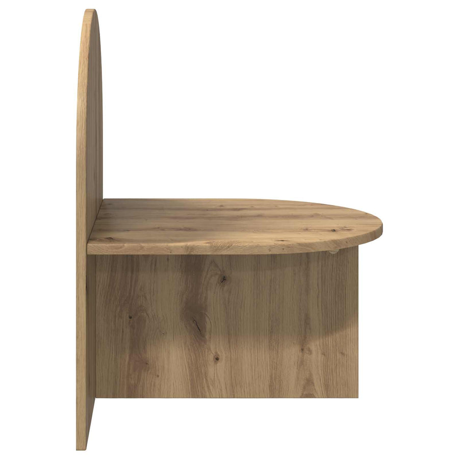 Nachtkastje Artisanaal eiken 48 x 49 x 65 cm Geconstrueerd hout