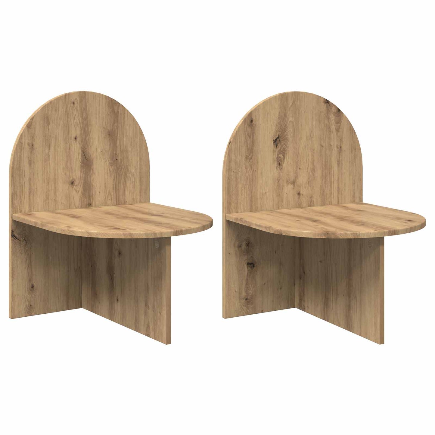 Nachtkastje 2 pcs Artisanaal eiken 48 x 49 x 65 cm