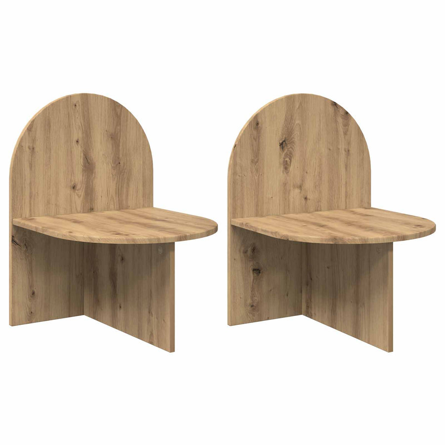 Nachtkastje 2 pcs Artisanaal eiken 48 x 49 x 65 cm