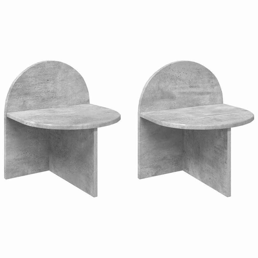 Nachtkastje 2 pcs Betongrijs 40 x 35,5 x 45,5 cm