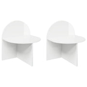 Nachtkastje hoogglans wit 40x35.5x45.5 cm (2 stuks)