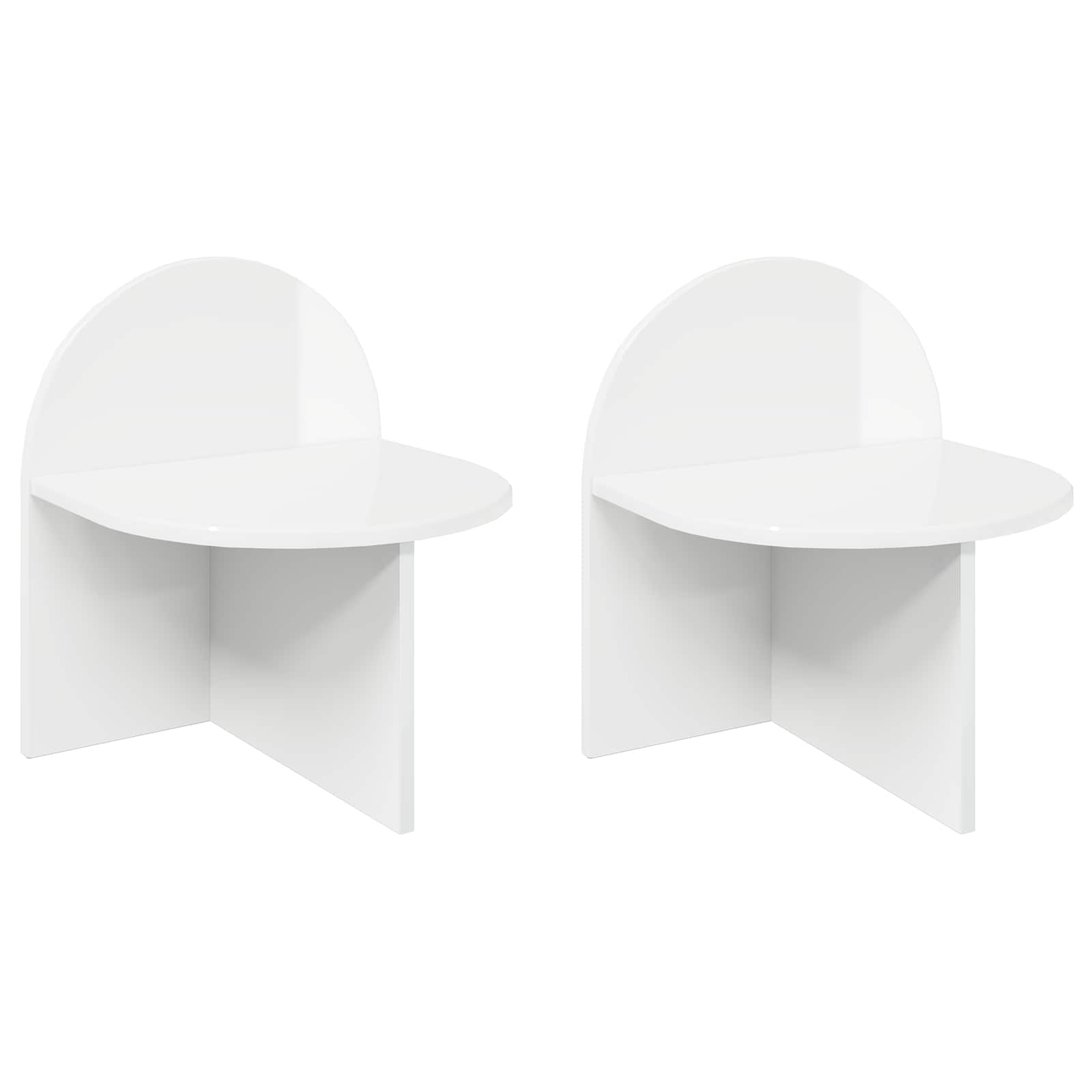 Nachtkastje 2 pcs Hoogglans Wit 40 x 35,5 x 45,5 cm