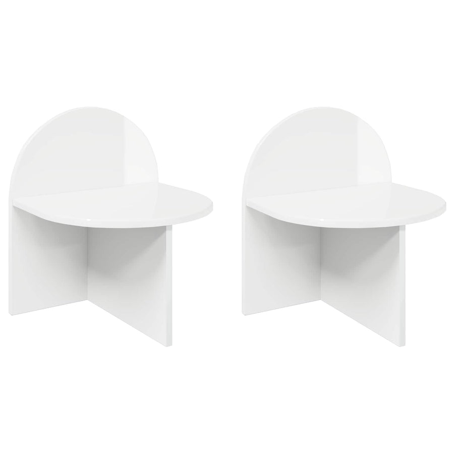 Nachtkastje 2 pcs Hoogglans Wit 40 x 35,5 x 45,5 cm