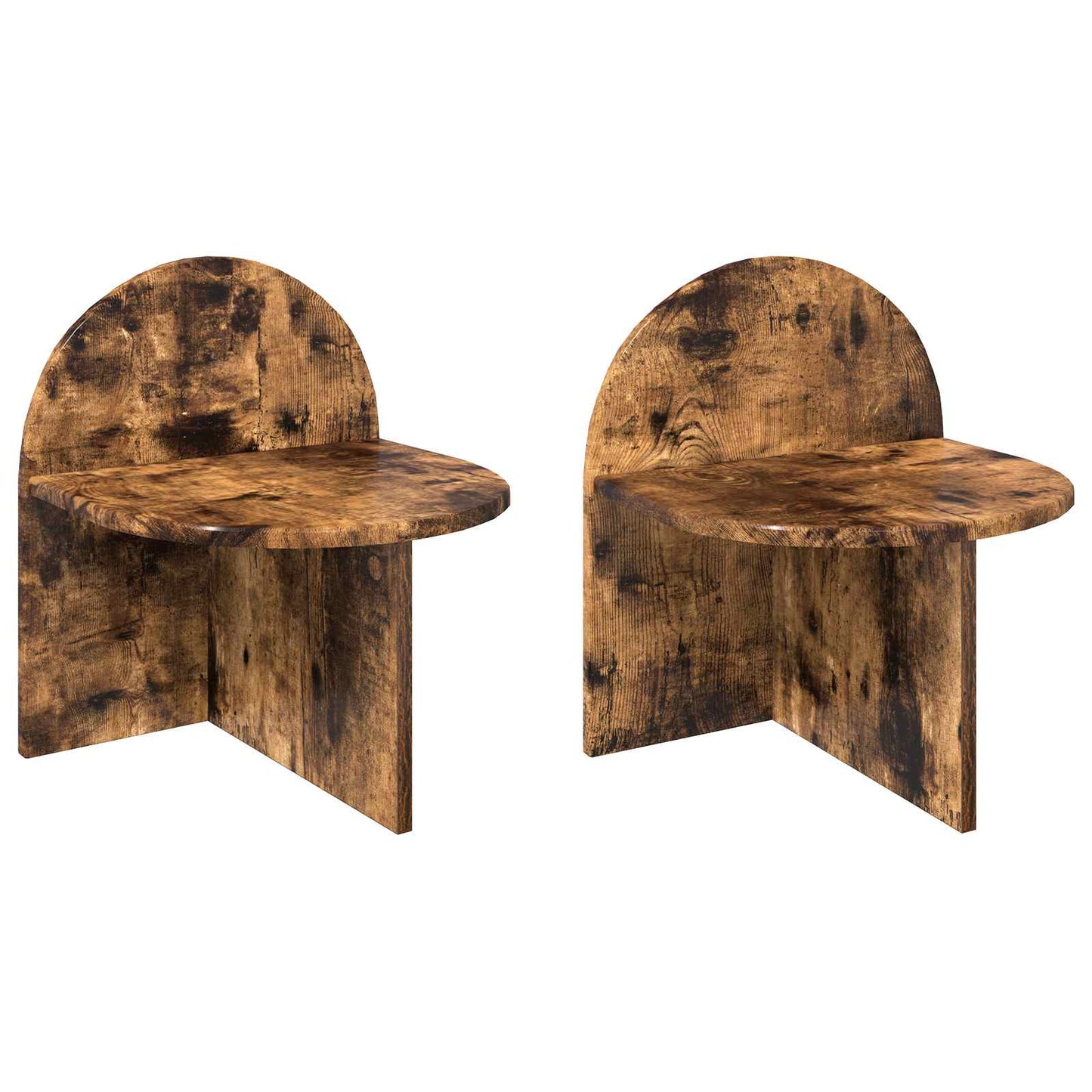 Nachtkastje 2 pcs Gerookt eiken 40 x 35,5 x 45,5 cm
