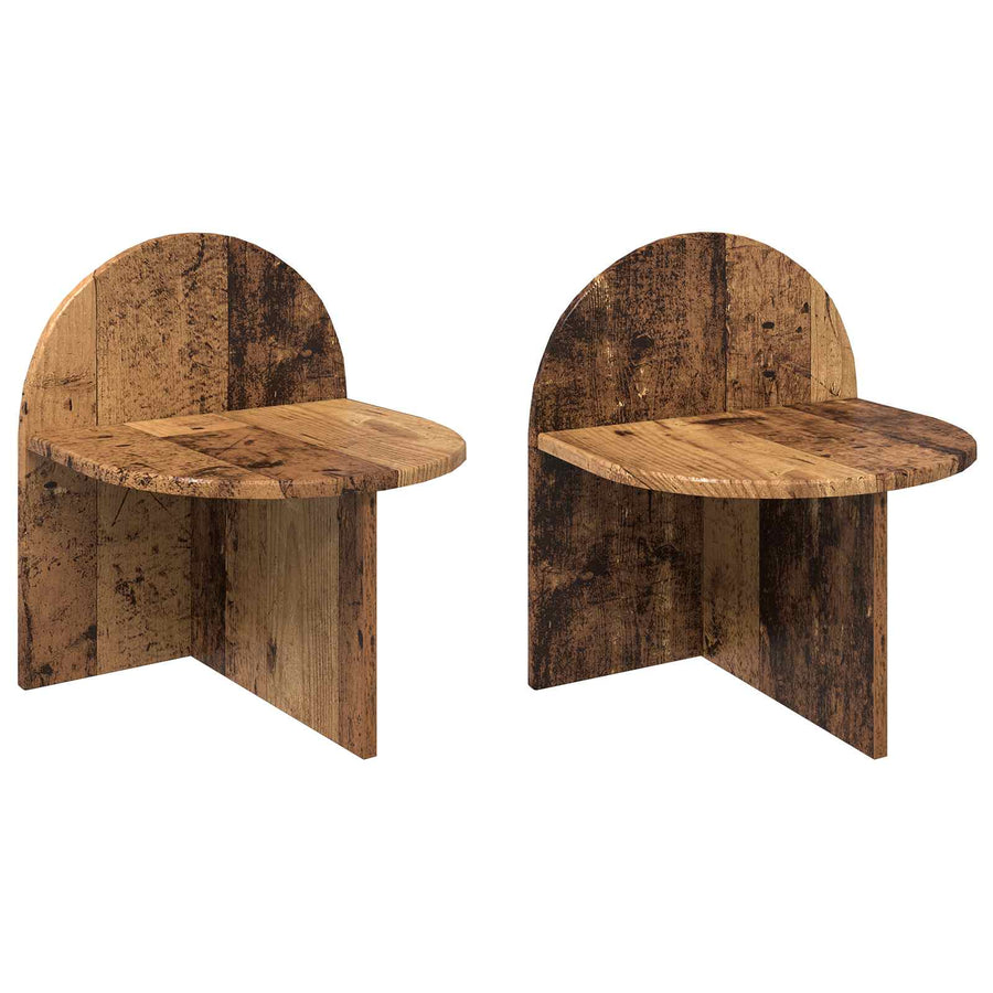 Nachtkastje 2 pcs Oud hout 40 x 35,5 x 45,5 cm