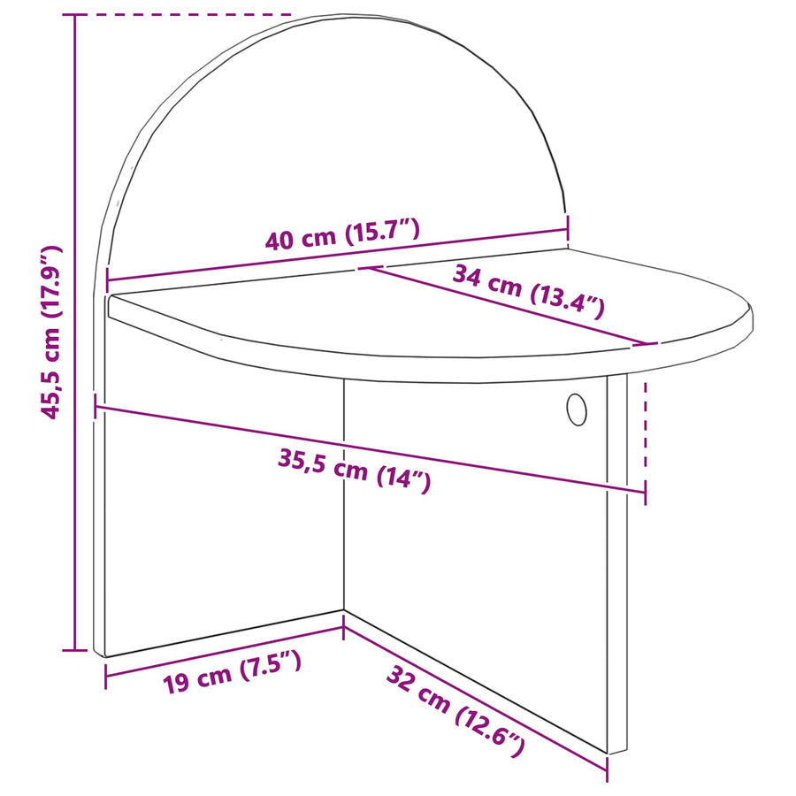 Nachtkastje 2 pcs Oud hout 40 x 35,5 x 45,5 cm
