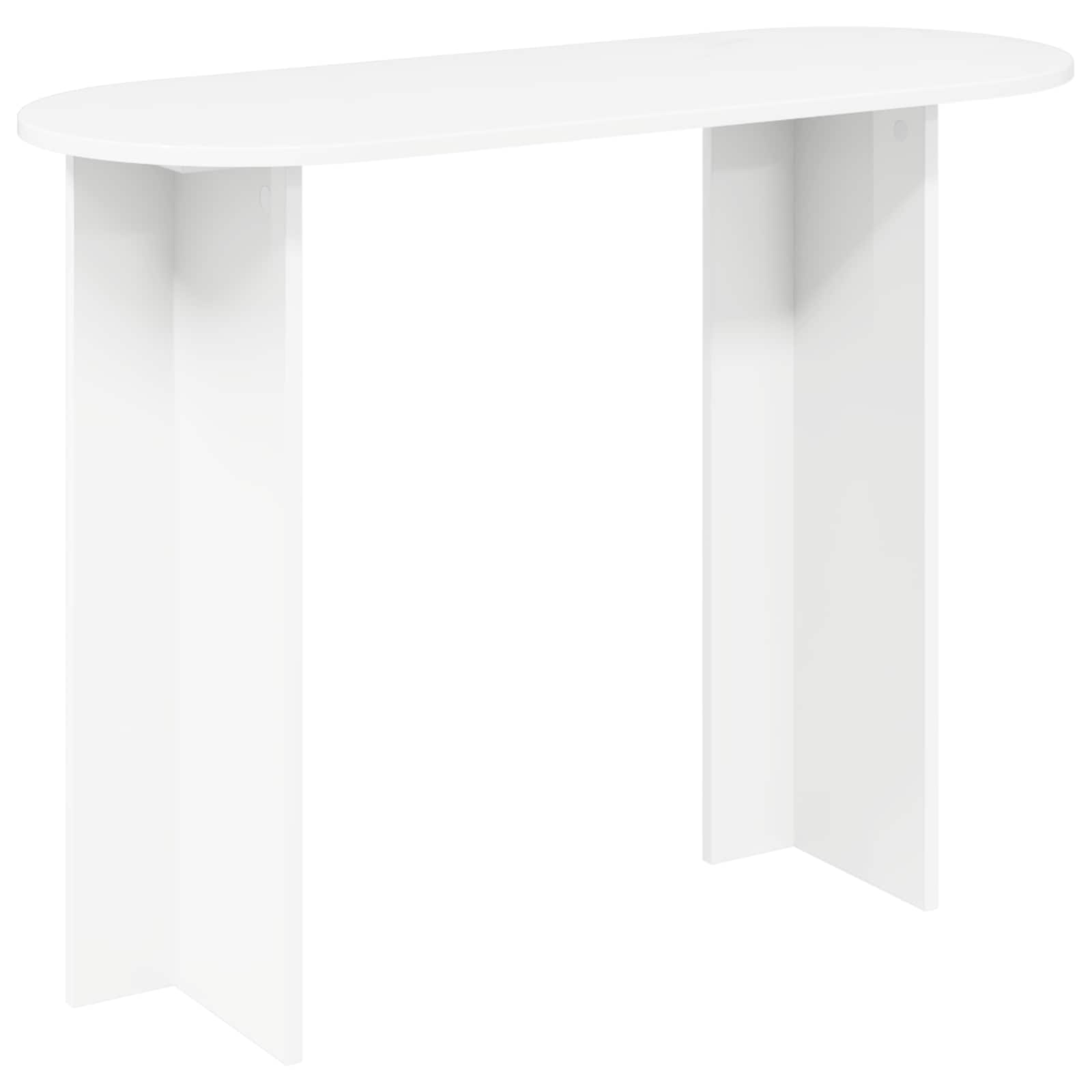 Wandtafel met opslag Wit 100 x 39,5 x 75 cm Bewerkt hout