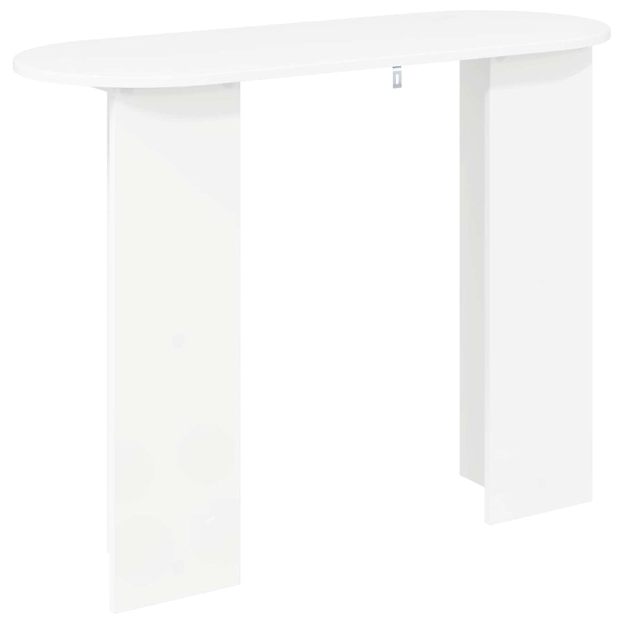 Wandtafel met opslag Wit 100 x 39,5 x 75 cm Bewerkt hout