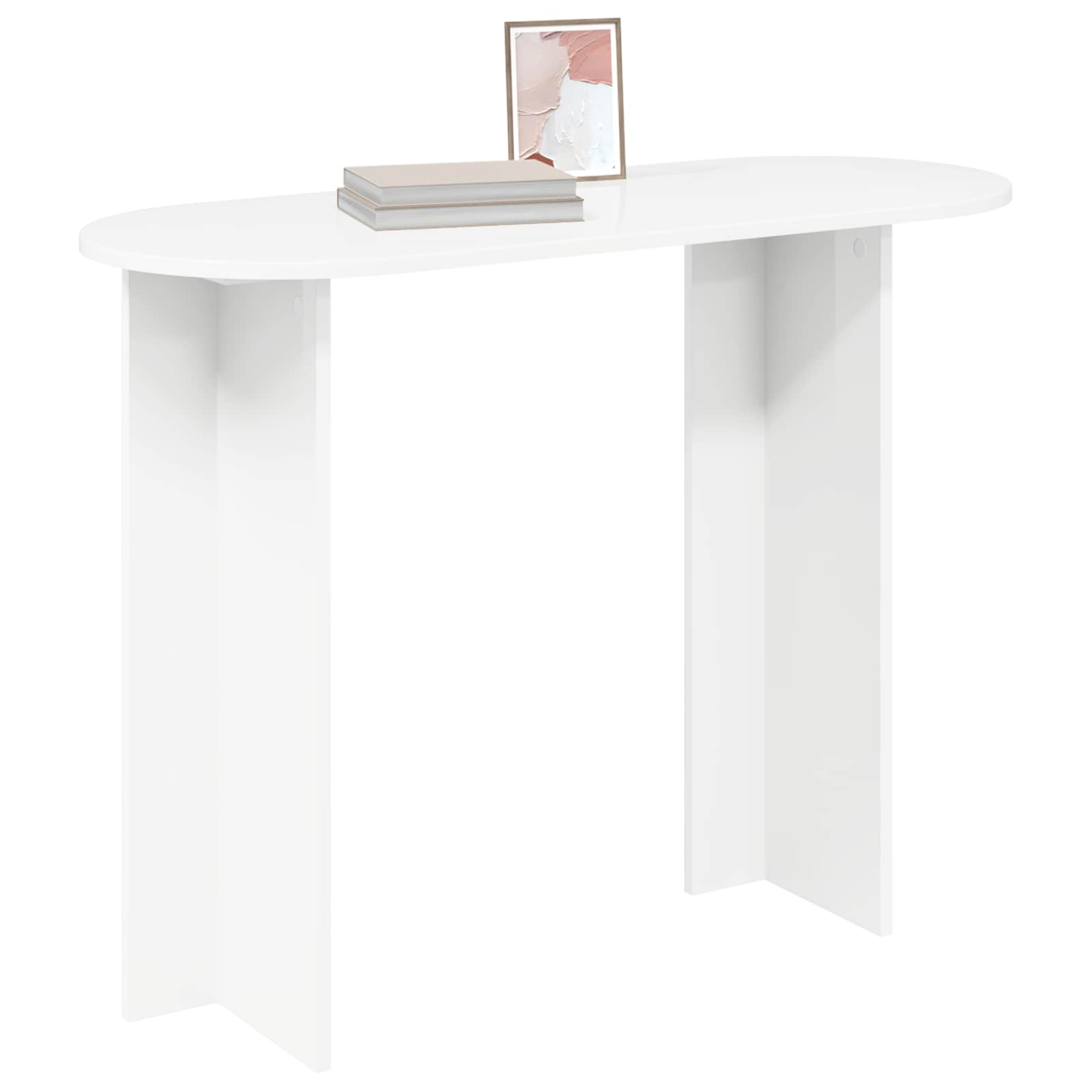 Wandtafel met opslag Wit 100 x 39,5 x 75 cm Bewerkt hout