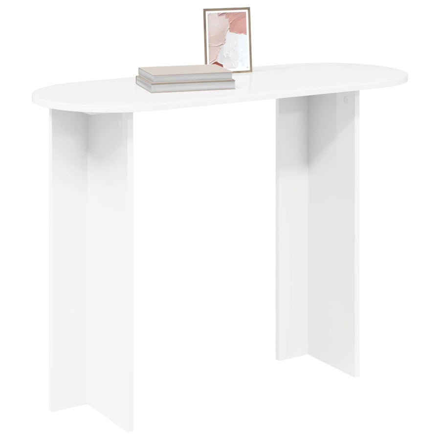 Wandtafel met opslag Wit 100 x 39,5 x 75 cm Bewerkt hout