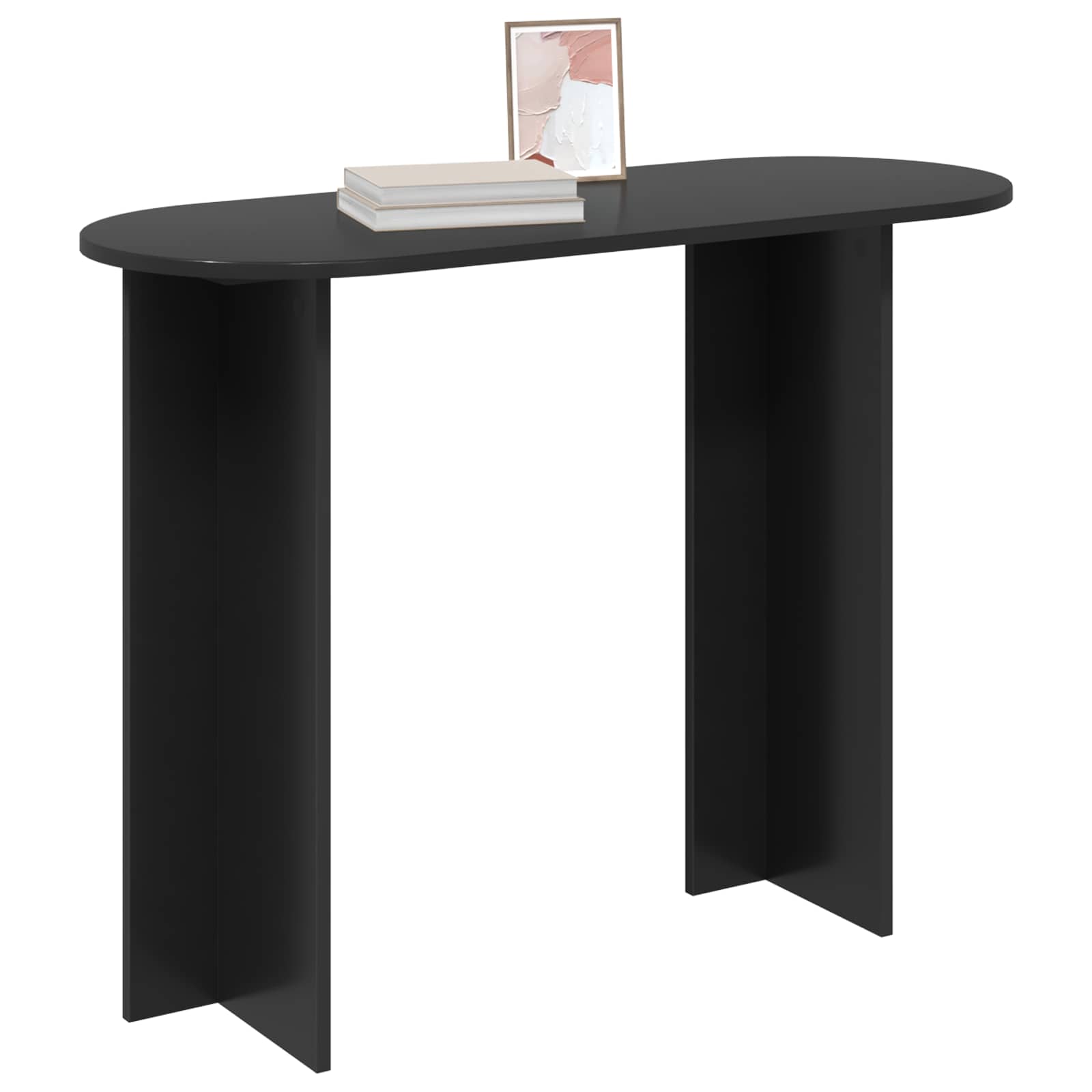 Wandtafel Zwart eiken 100 x 39,5 x 75 cm Bewerkt hout