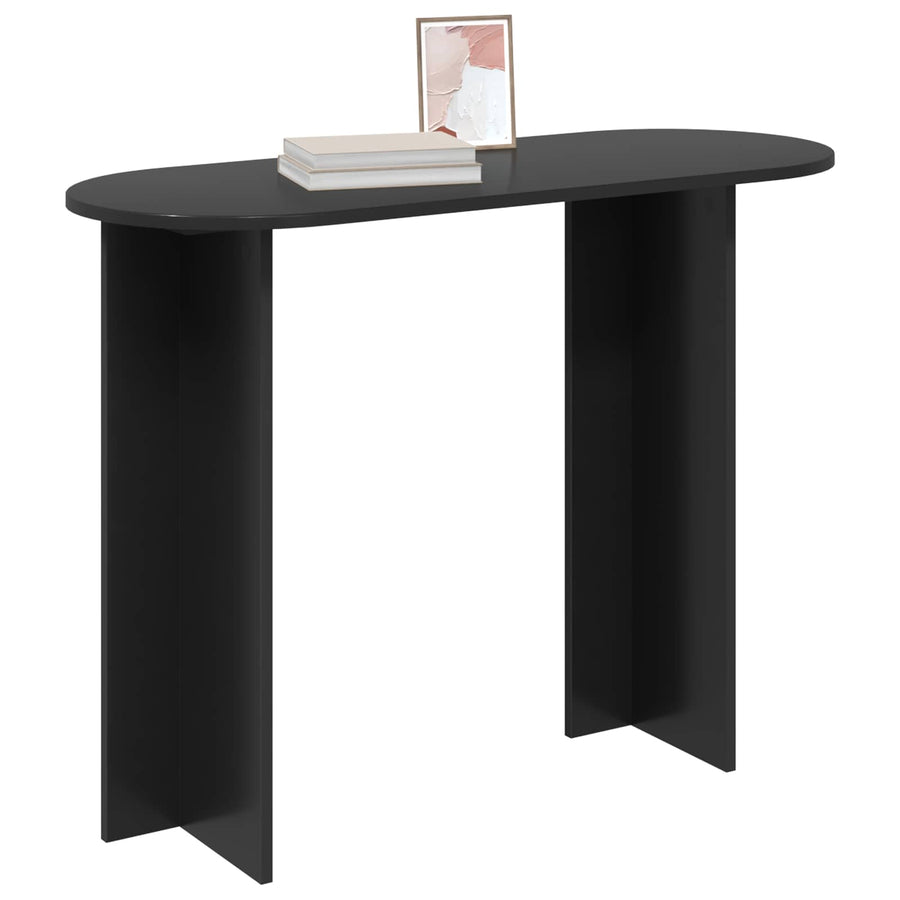 Wandtafel Zwart eiken 100 x 39,5 x 75 cm Bewerkt hout