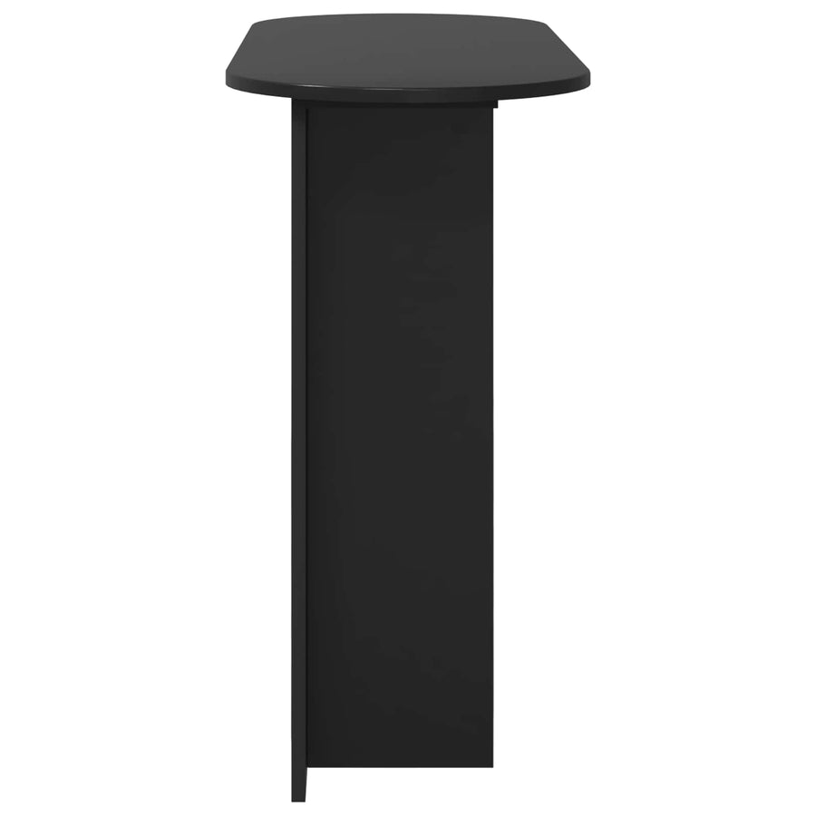 Wandtafel Zwart eiken 100 x 39,5 x 75 cm Bewerkt hout
