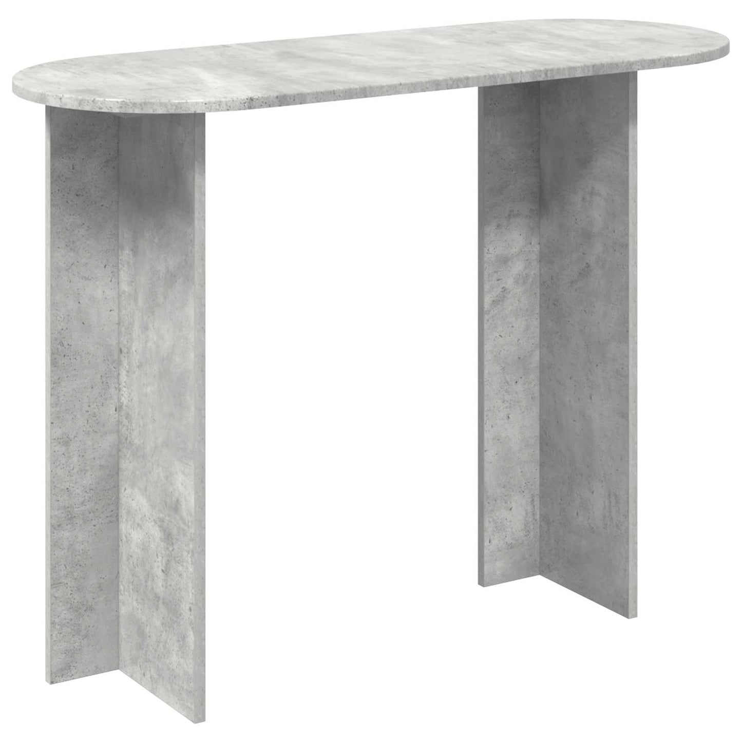 Wandtafel met opslag Betongrijs 100 x 39,5 x 75 cm Bewerkt hout