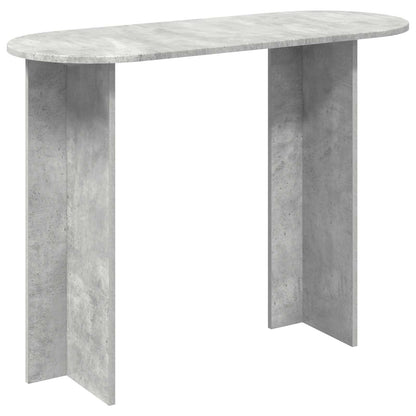 Wandtafel met opslag Betongrijs 100 x 39,5 x 75 cm Bewerkt hout