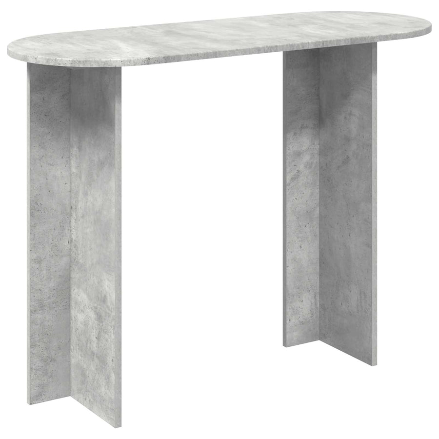 Wandtafel met opslag Betongrijs 100 x 39,5 x 75 cm Bewerkt hout