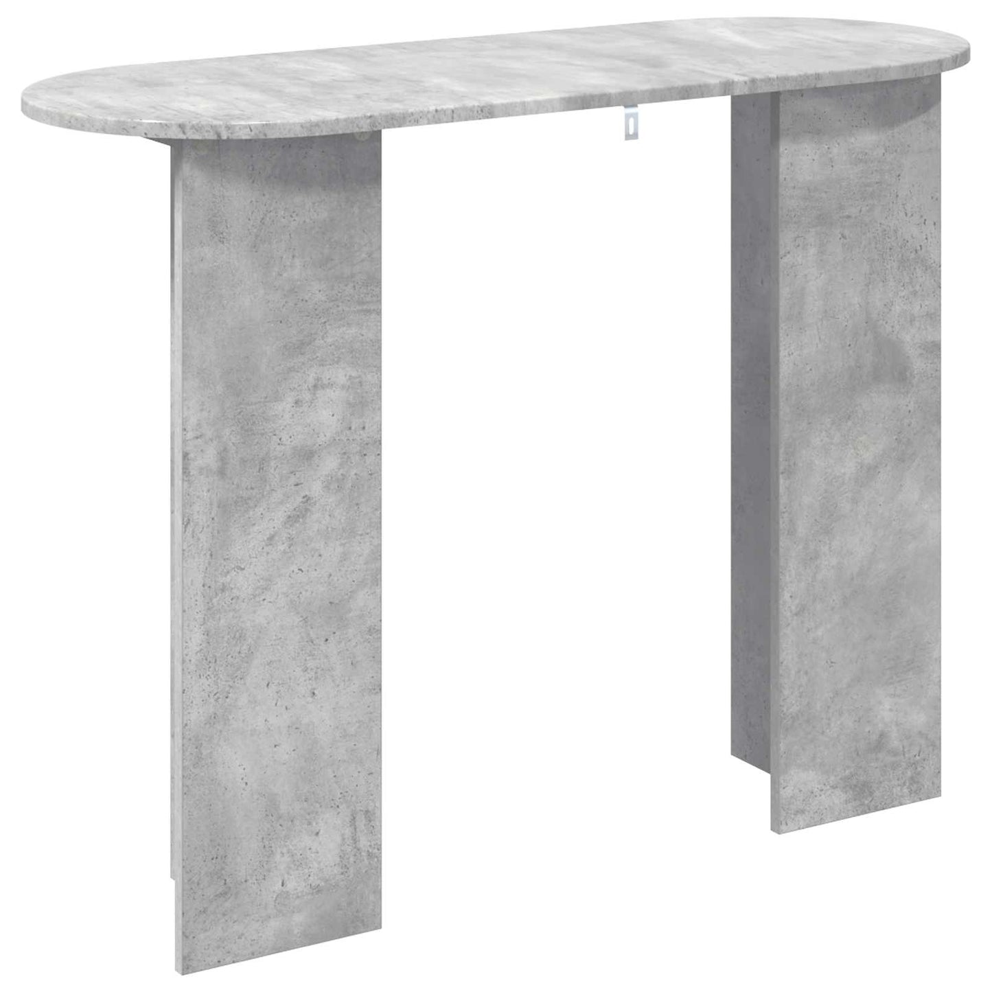 Wandtafel met opslag Betongrijs 100 x 39,5 x 75 cm Bewerkt hout