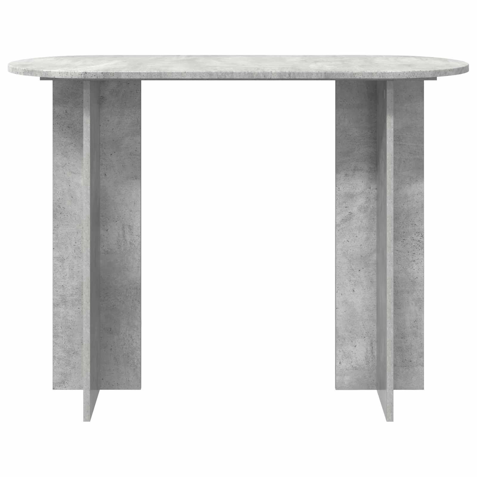 Wandtafel met opslag Betongrijs 100 x 39,5 x 75 cm Bewerkt hout