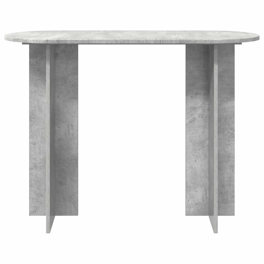 Wandtafel met opslag Betongrijs 100 x 39,5 x 75 cm Bewerkt hout
