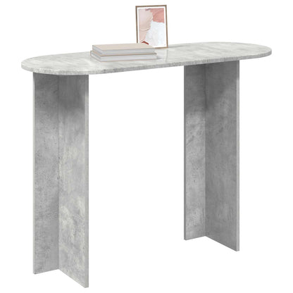 Wandtafel met opslag Betongrijs 100 x 39,5 x 75 cm Bewerkt hout