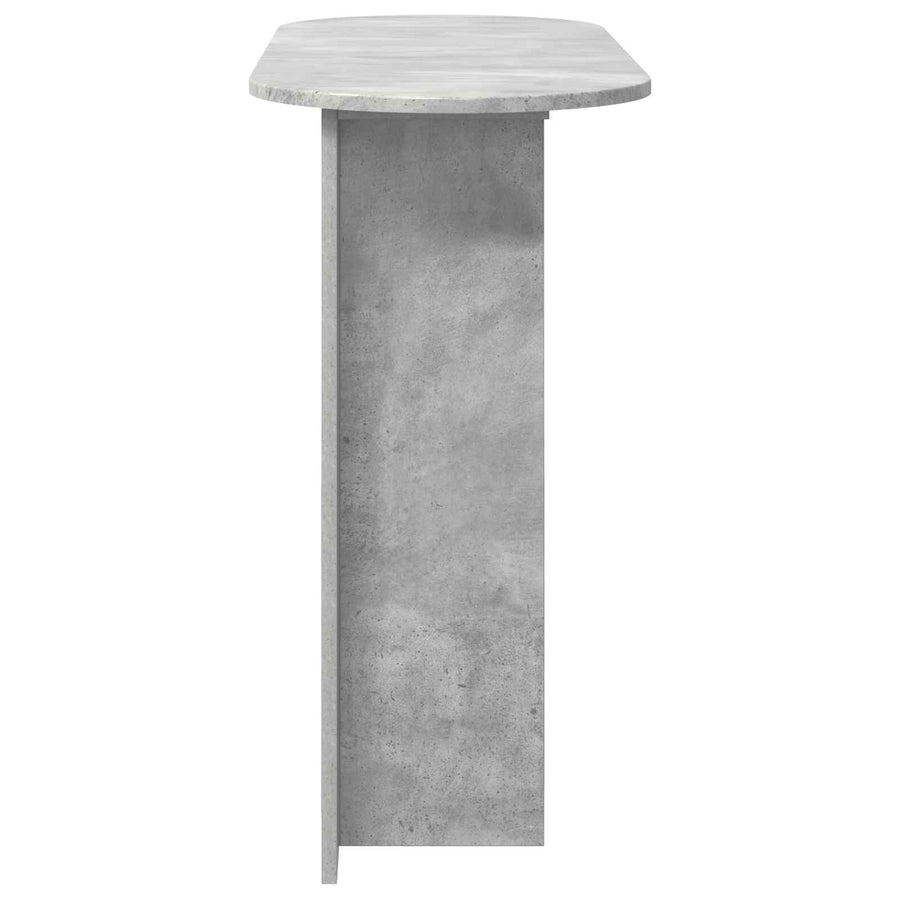 Wandtafel met opslag Betongrijs 100 x 39,5 x 75 cm Bewerkt hout