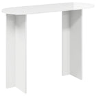 Wandtafel 100x39,5x75 cm hoogglans wit bewerkt hout